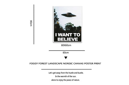 I WANT TO BELIEVE Poster (Various Sizes)