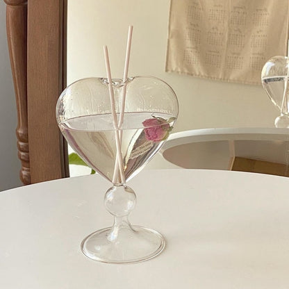 Heart Shape Glass Vase