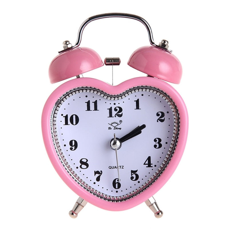 Heart Shaped Retro Alarm Clock (Various Colors)