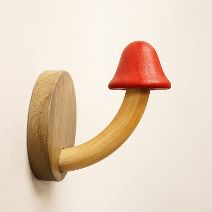 Nordic Wooden Mushroom Wall Hook