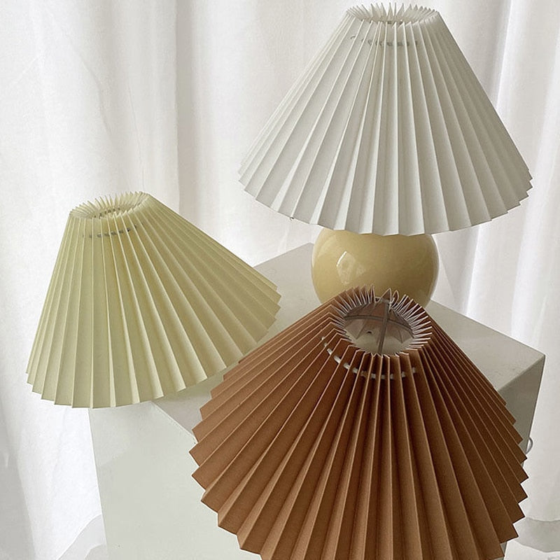 Pleated Bedside Lamp