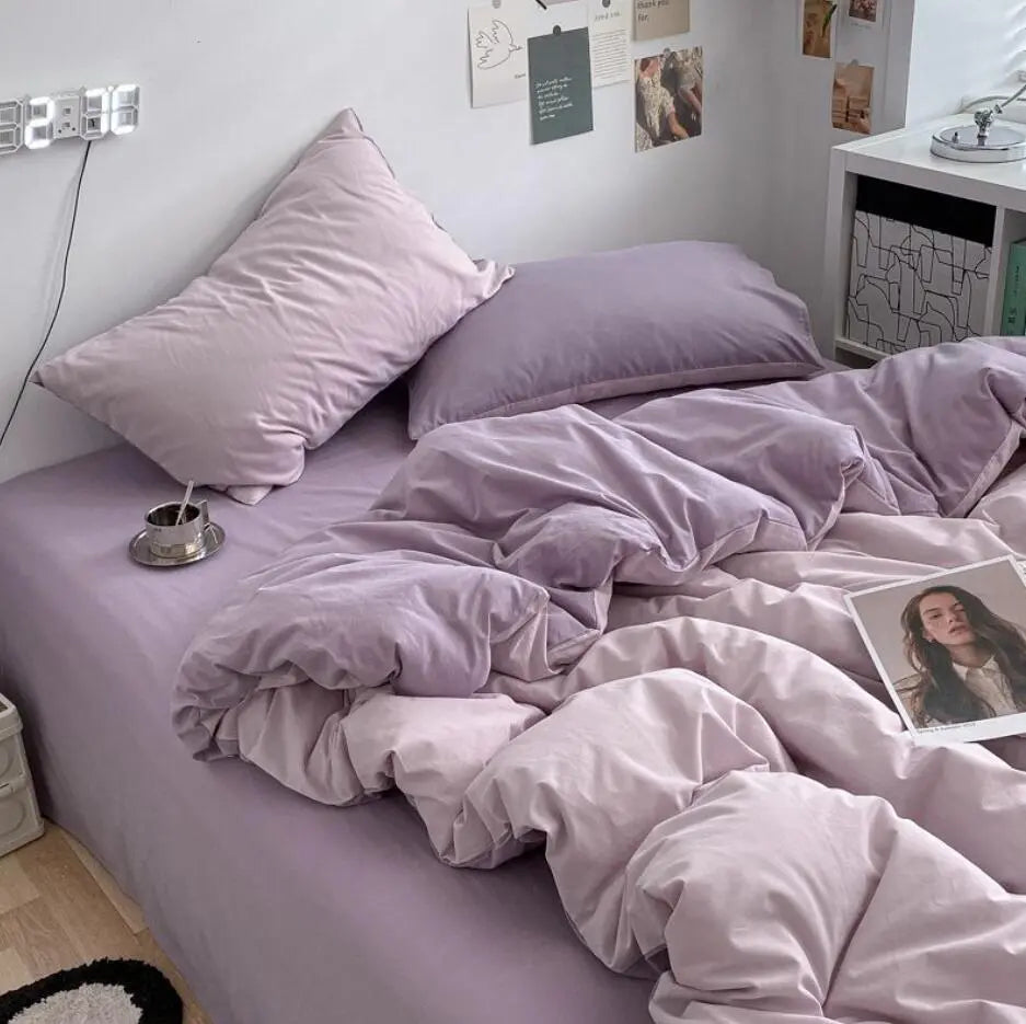 Pink and Purple Bedding Set