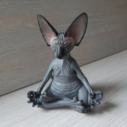 Meditating Sphinx Cat Statue