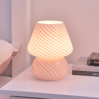 Aesthetic Spiral Striped Bedside Lamp (Various Colors)