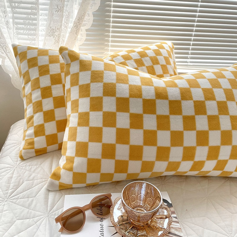 Checkered Pillow Case (Various Colors)