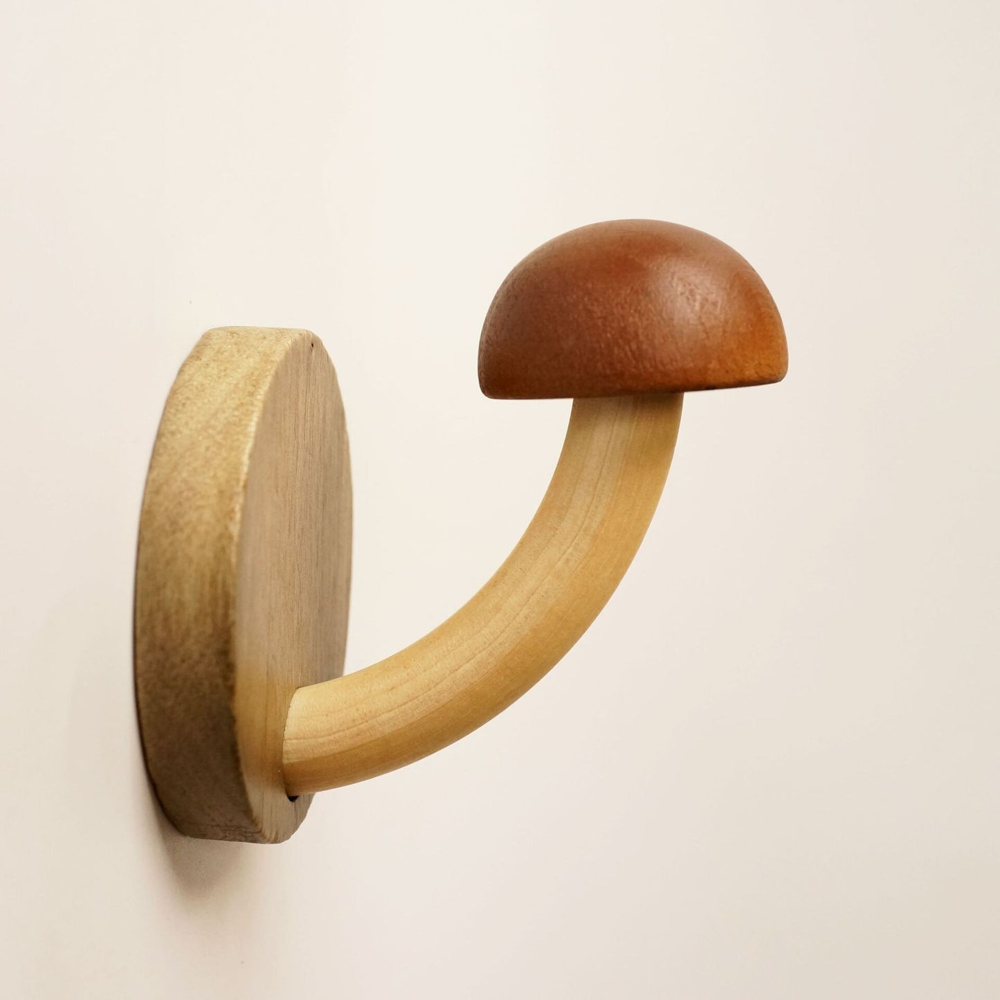 Nordic Wooden Mushroom Wall Hook