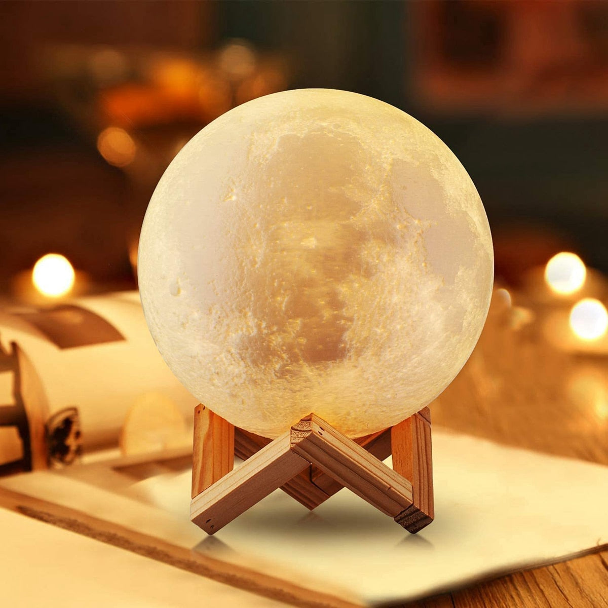 Aesthetic Moon LED Lamp (Various Light Colors)