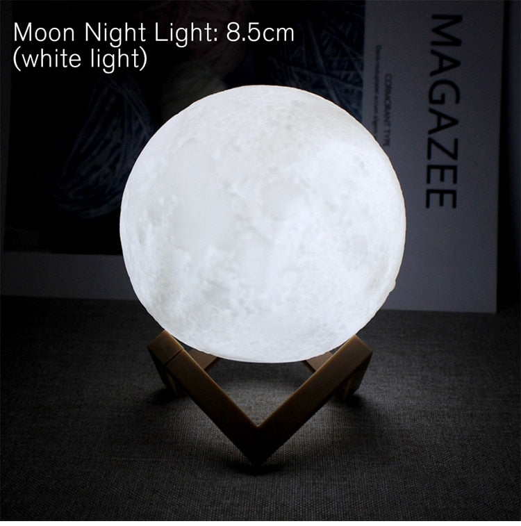 Aesthetic Moon LED Lamp (Various Light Colors)